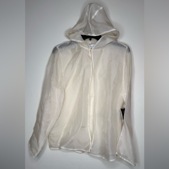 VALERIE STEVENS PURE SILK SHEER HOODIE - Picture 2 of 8